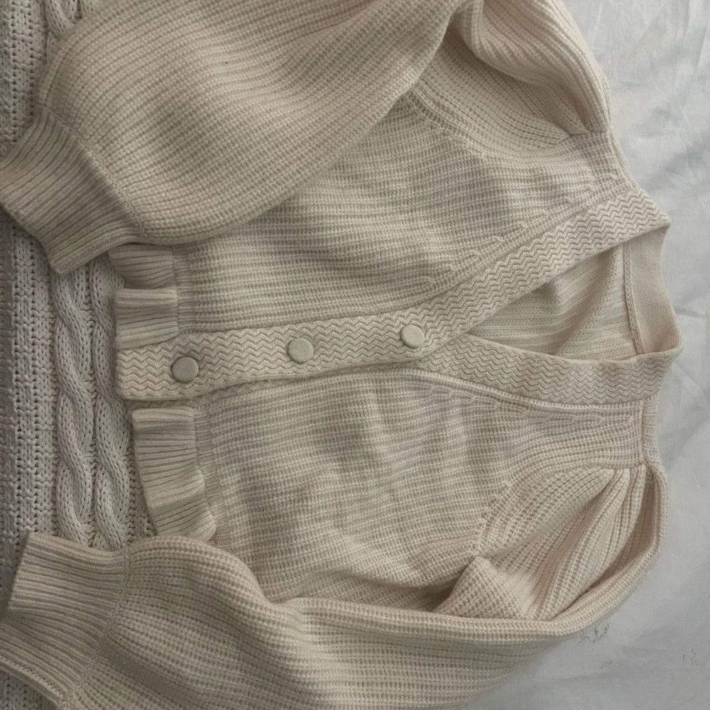LoveShackFancy Cream Knit Cardigan - Picture 2 of 3